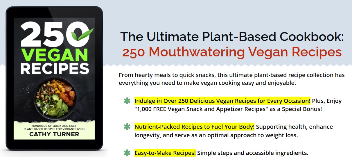 250 Mouthwatering Vegan Recipes Cookbook Review: You’ll Want to Make Again & Again