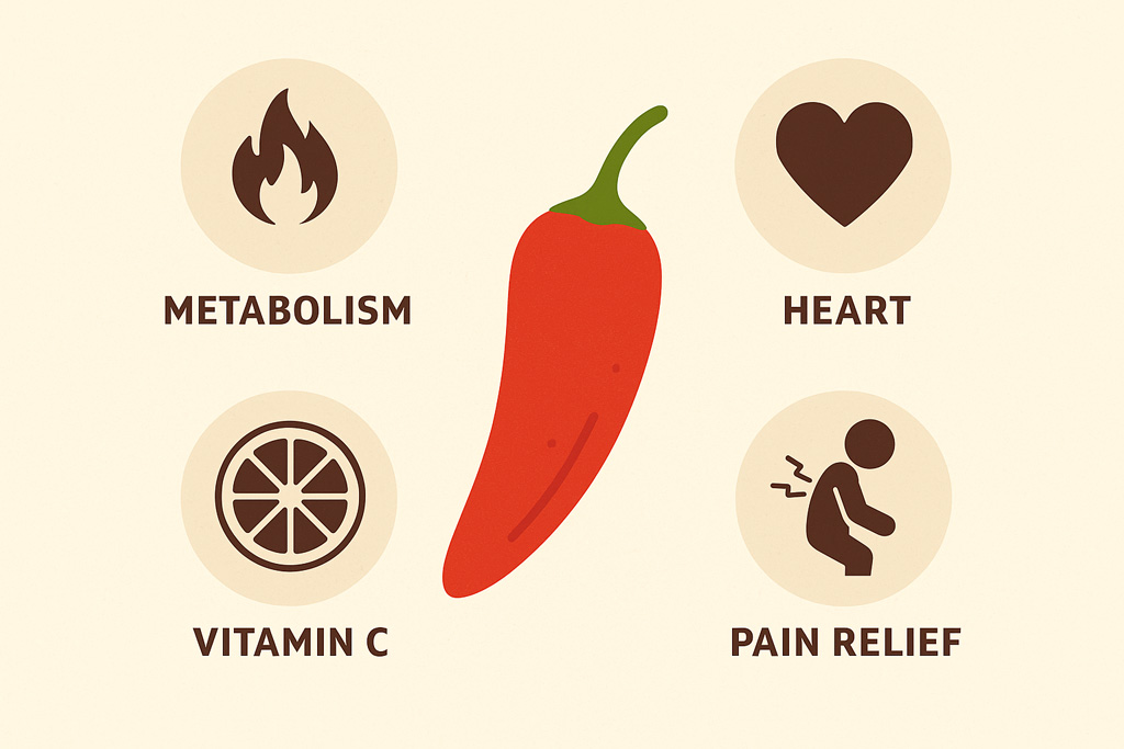 Minimal-infographic-with-a-chili-icon-surrounded-by-health-benefit-icons