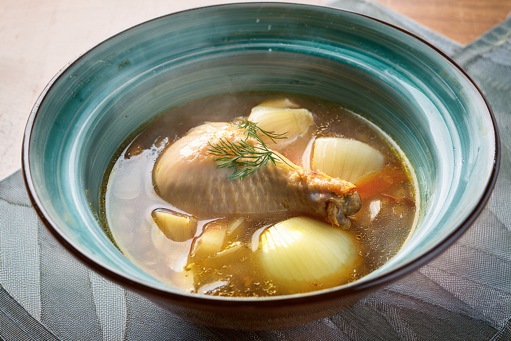 onion-cooked-in-a-chicken-soup