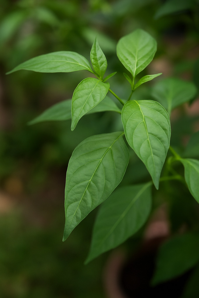 A-close-up-of-healthy-green-chili-leaves-Close-up-daun-cili-yang-sihat-&-hijau